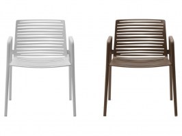 Zebra arm chairs_white and brown